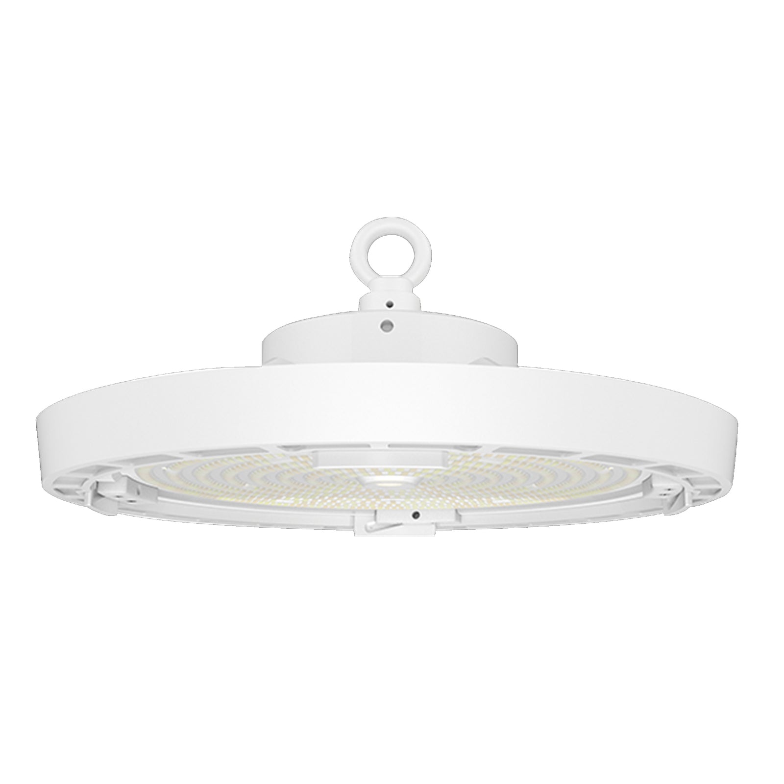 Commercial UFO LED High Bay Light 150/200/240W, 4000/5000K Tunable, 38400Lm, IP65 Waterproof, Dimmable 0-10V - Ideal for High Ceiling Areas, Warehouses, Workshops, Factories, Garages, and Barns White