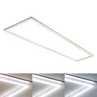 1x4 Grid Frame LED T-Bar Panel: Selectable Wattage with 3 CCT Options for Recessed Lighting in T-Bar Ceilings